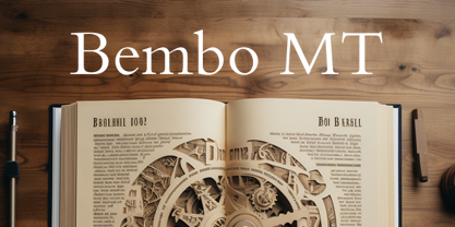 Bembo MT font in use