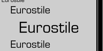 Eurostile font in use
