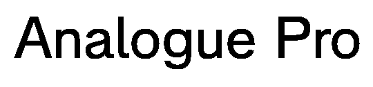 Analogue Pro font image