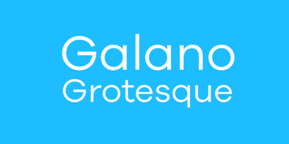Galano Grotesque font in use