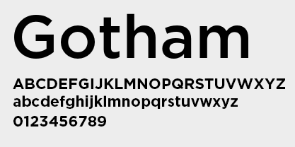 Gotham font in use