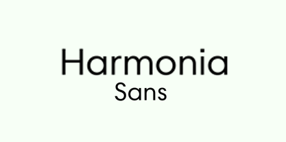Harmonia Sans font in use