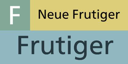 Neue Frutiger font in use