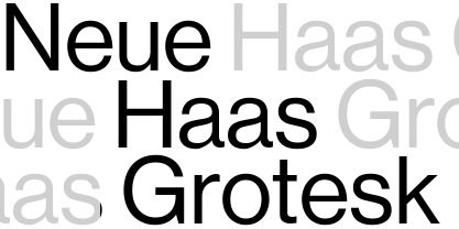 Neue Haas Grotesk Display font in use