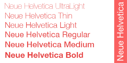 Neue Helvetica font in use