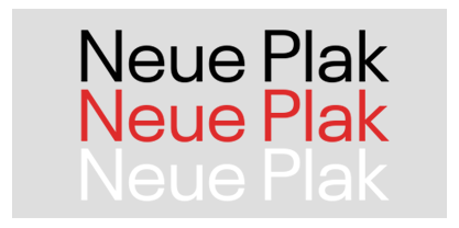 Neue Plak font in use