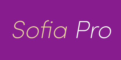 Sofia Pro font in use