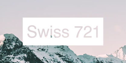 Swiss 721 font in use