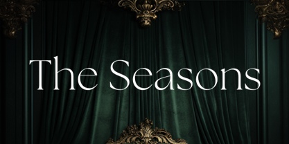 The Seasons font in use