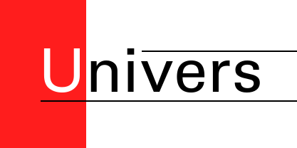 Univers font in use
