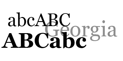 Georgia font in use