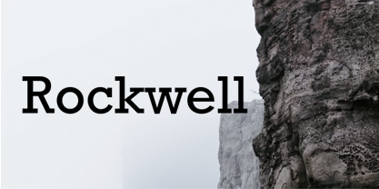 Rockwell font in use