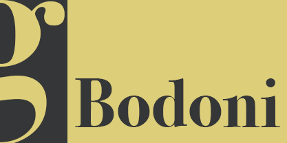 Bodoni font in use