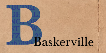 Baskerville font in use