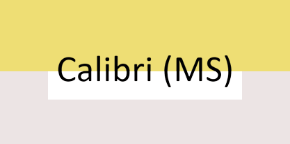 Calibri  MS  font in use