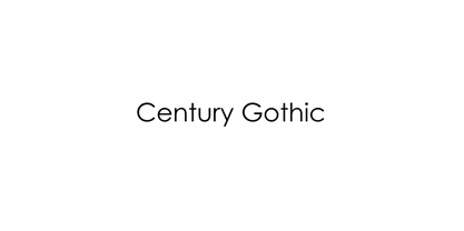 Century Gothic font in use