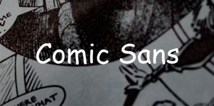 Comic Sans font in use