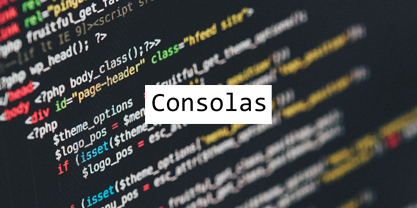 Consolas font in use