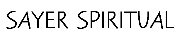 Sayer Spiritual font image