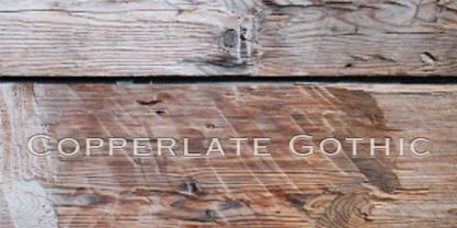 Copperplate Gothic font in use
