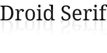 Droid Serif font in use