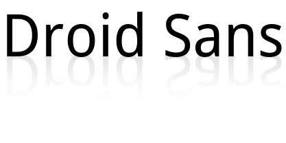 Droid Sans font in use