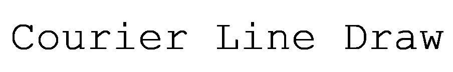 Courier Line Draw font image