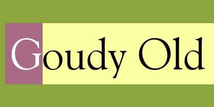 Goudy Old Style font in use