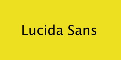 Lucida Sans font in use