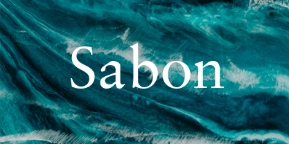 Sabon font in use