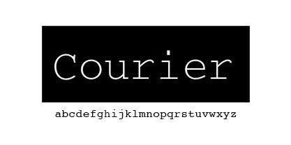 Courier font in use