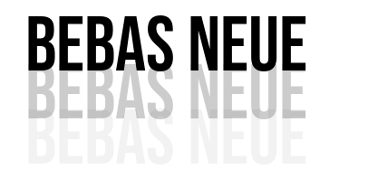 Bebas Neue font in use