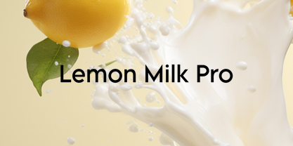 Lemon Milk Pro font in use
