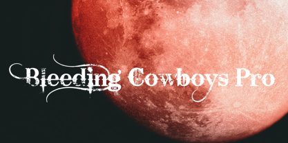 Bleeding Cowboys Pro font in use