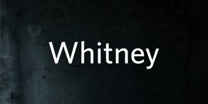 Whitney font in use
