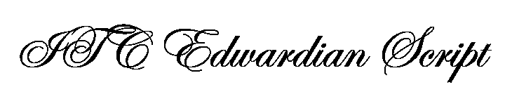 ITC Edwardian Script font image