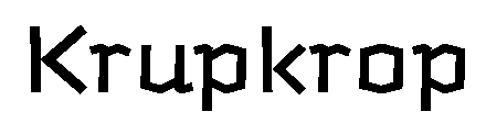 Krupkrop font image