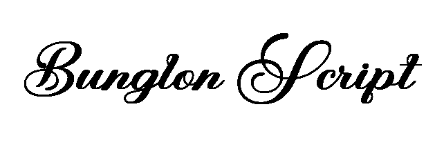 Bunglon Script font image