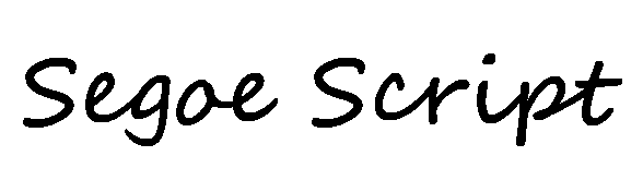 Segoe Script font image