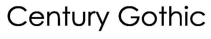 Century Gothic font image