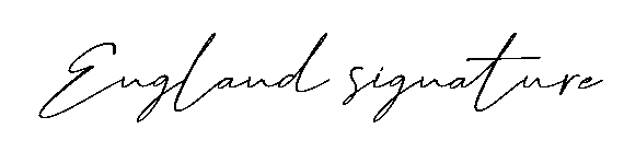 England signature font image